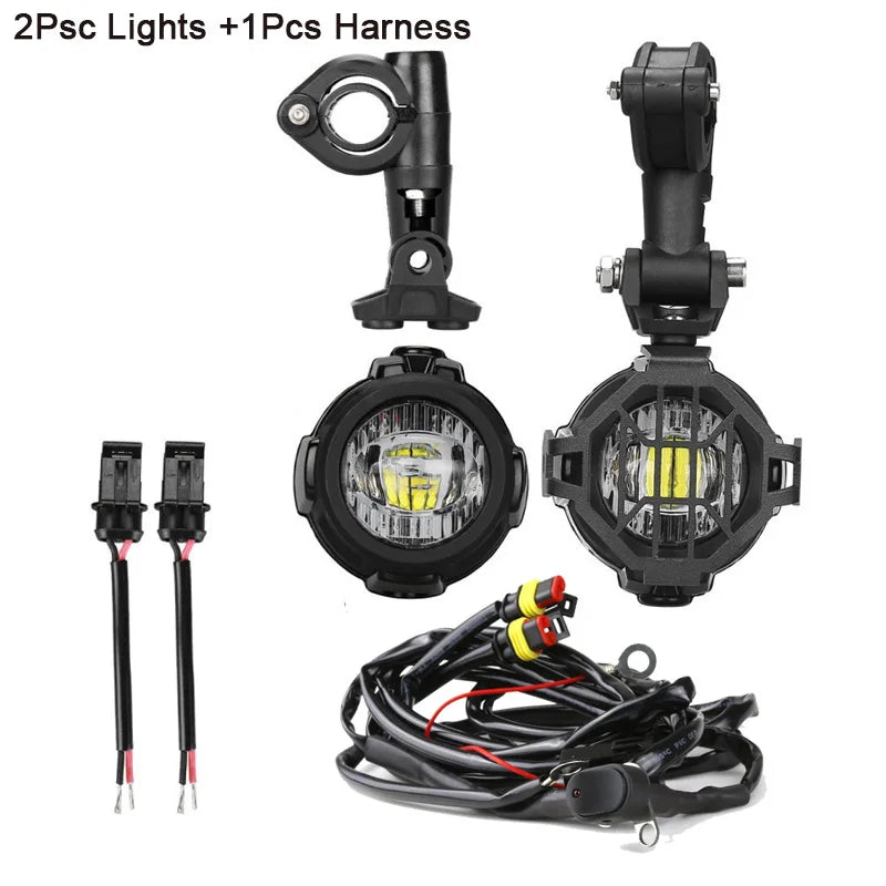 مصابيح LED مساعدة للدراجات النارية، كشافات ضباب قيادة موضعية لبينيلي TRK502 TRK502x لياماها FJR1300 MT 09 07 لهوندا CRF1000L