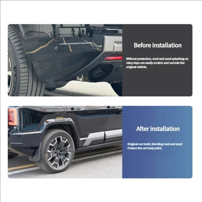 Car Fender Mud Guards for Byd Leopard 8 Front and Rear Wheel Mud Flaps Exterior Accessories