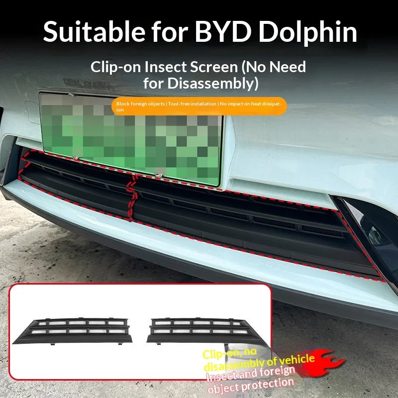 For BYD Dolphin Haitun Universal Durable Clip On Car Front Grille Radiator Anti Catkin Protective Mesh Accessories Insect Net