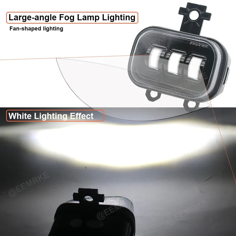 High Power 40W Led Fog Lights for Nissan Juke F16 MK II 2019 2020 2021 2022 2023 Front Head Lamp w/ Lens DRL 12V  White Yellow