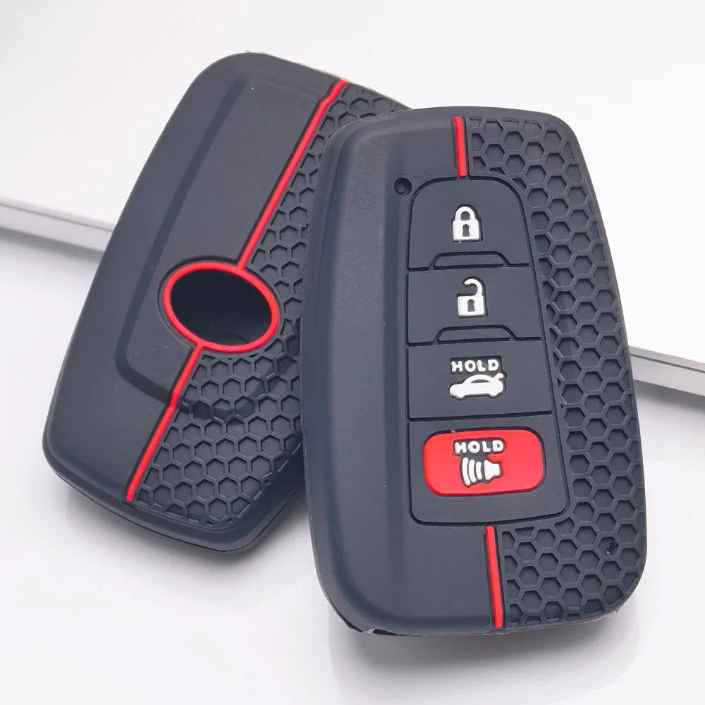 Silicone Remote Car Key Case Cover for Toyota CHR Camry Corolla RAV4 Highlander C-HR Prius Land Cruiser Prado Shell Accessories