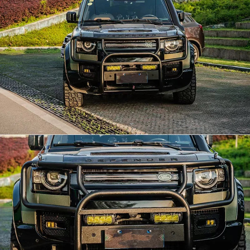Car Exterior Accessories Steel Front Bumper Guard Bull bar for Land Rover Defender Front Bumper with Winch Bracket 2020-2025