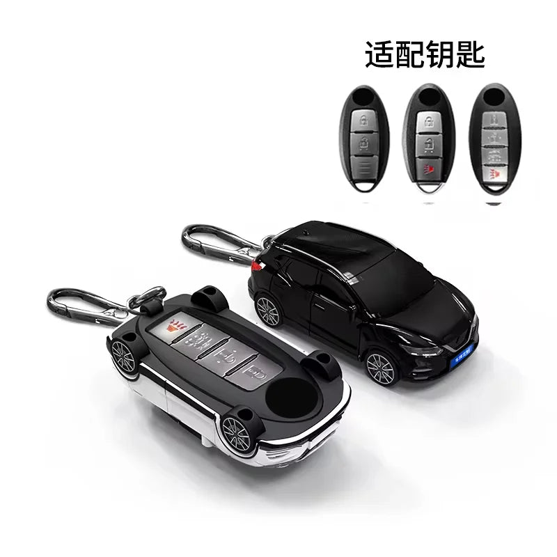 Creative Key Case for Nissan Qashqai Car Model 3 4 Button for J11 J10 X Trail T32 Versa Note Patrol Remote Smart Car Key Cover