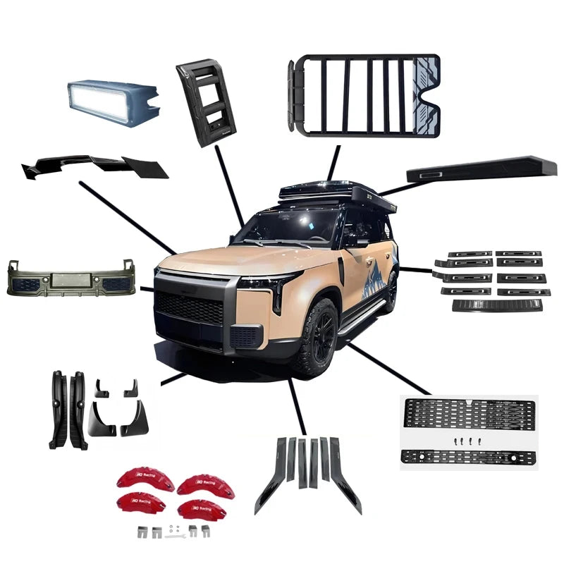Outdoor Off-Road Body Parts Rox 01, Roof Rack Grille Side Bag Car Accessories