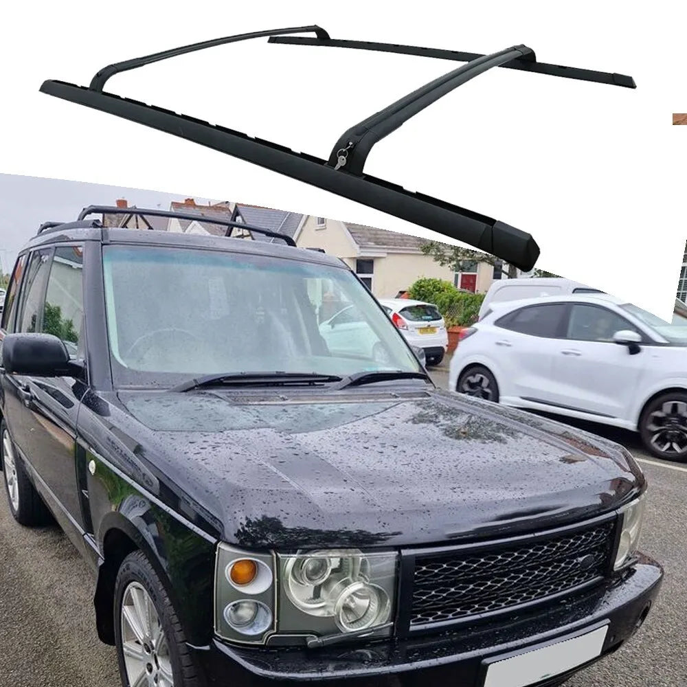 4PCS Roof Rail Racks Cross Bars Fits For Land Rover Range Rover L322 2003-2012 Luggage Carrier Silver Aluminium