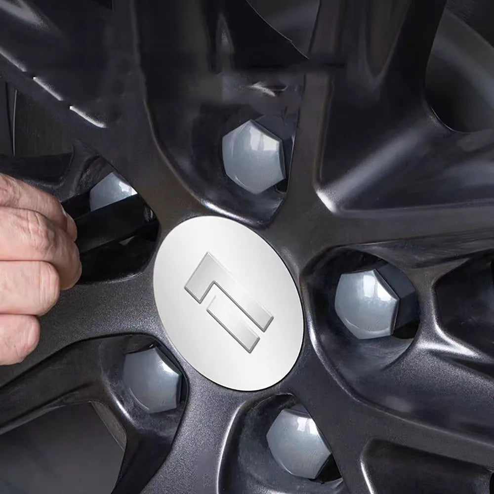 Wheel Hub Screw Cover Protective Cover Modified Decoration Blackened Screw Cap Fit For 2024 2025 BAIC JISHI Polestones 01 ROX 01