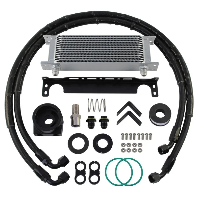 Aluminum 8AN 13 Rows Oil Cooler  Kit Fits Volkswagen VW Scirocco Audi Jetta Golf MK5 MK6 EA111 1.4TSI 1.6L Engine 2008-2013