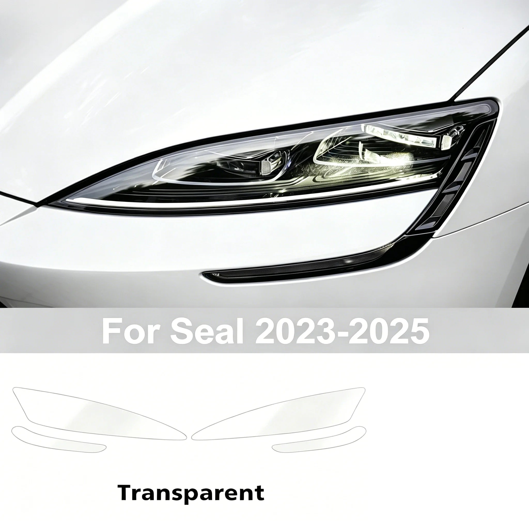 Car Headlight TPU Protective Film For BYD Seal 2023-2025 Smoke Black Transparent Tinted Customization PPF Anti-Scratch Films