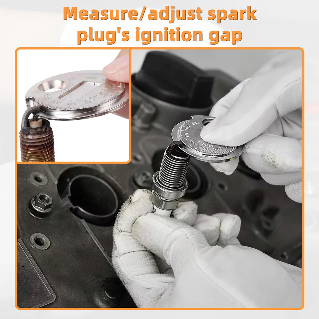 1/5/10pcs Coin Type 0.6-2.4mm Spark Plug Gap Measurement Tool For Automotive Parts Compact And Portable Universal Zinc Alloy
