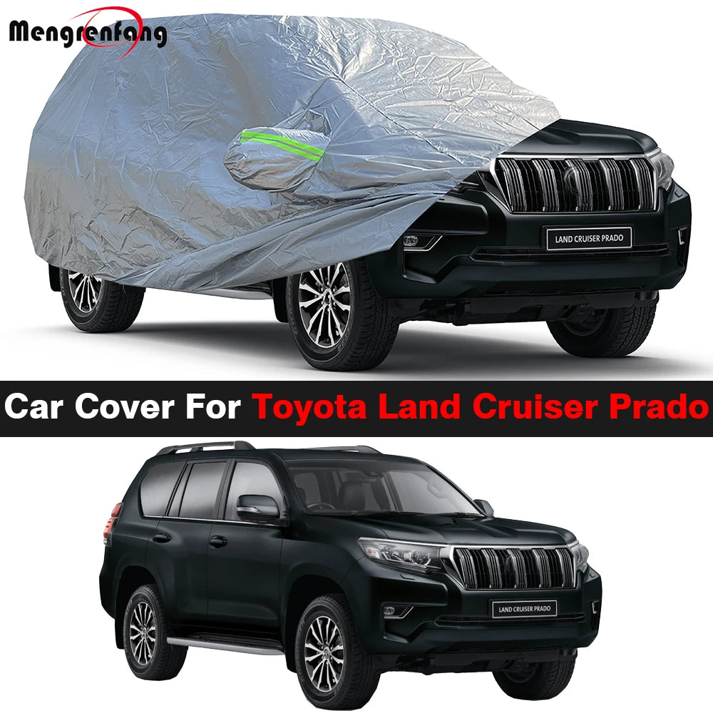 Outdoor Car Cover For Toyota Land Cruiser Prado 2002-2025 SUV Sun Anti-UV Rain Snow Wind Protection Cover Dustproof