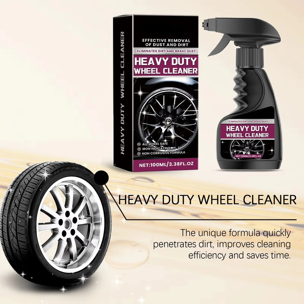 Long Lasting Rim Cleaner Spray 100ml Car Wheel Tire Cleaner Auto Detailing Polishing Tire Cleaning Tools for Car Care