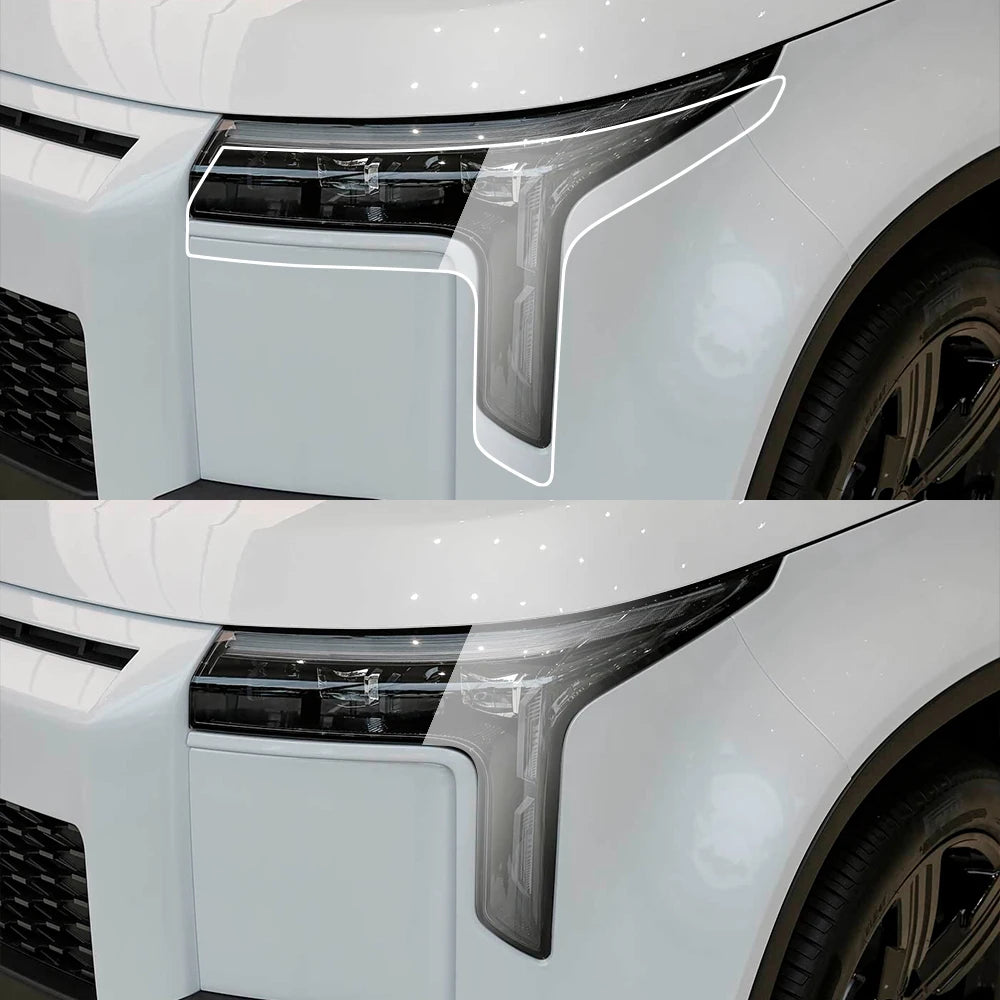 Premium TPU PPF for Rox 01 Polestone 01 High-Gloss Smoke Black Pre-Cut Headlight Cover Anti-Scratch Protective Vinyl Wrap Kit