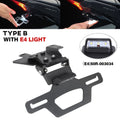 MT07 Foldable License Plate Holder For YAMAHA MT-07 FZ-07 2014-2024 Motorcycle Tail Tidy Frame Rear Fender Eliminator LED Light