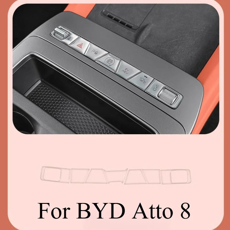 Epoxy Protective Film for BYD Atto 8, Central Control Button Interior Decoration Accessories