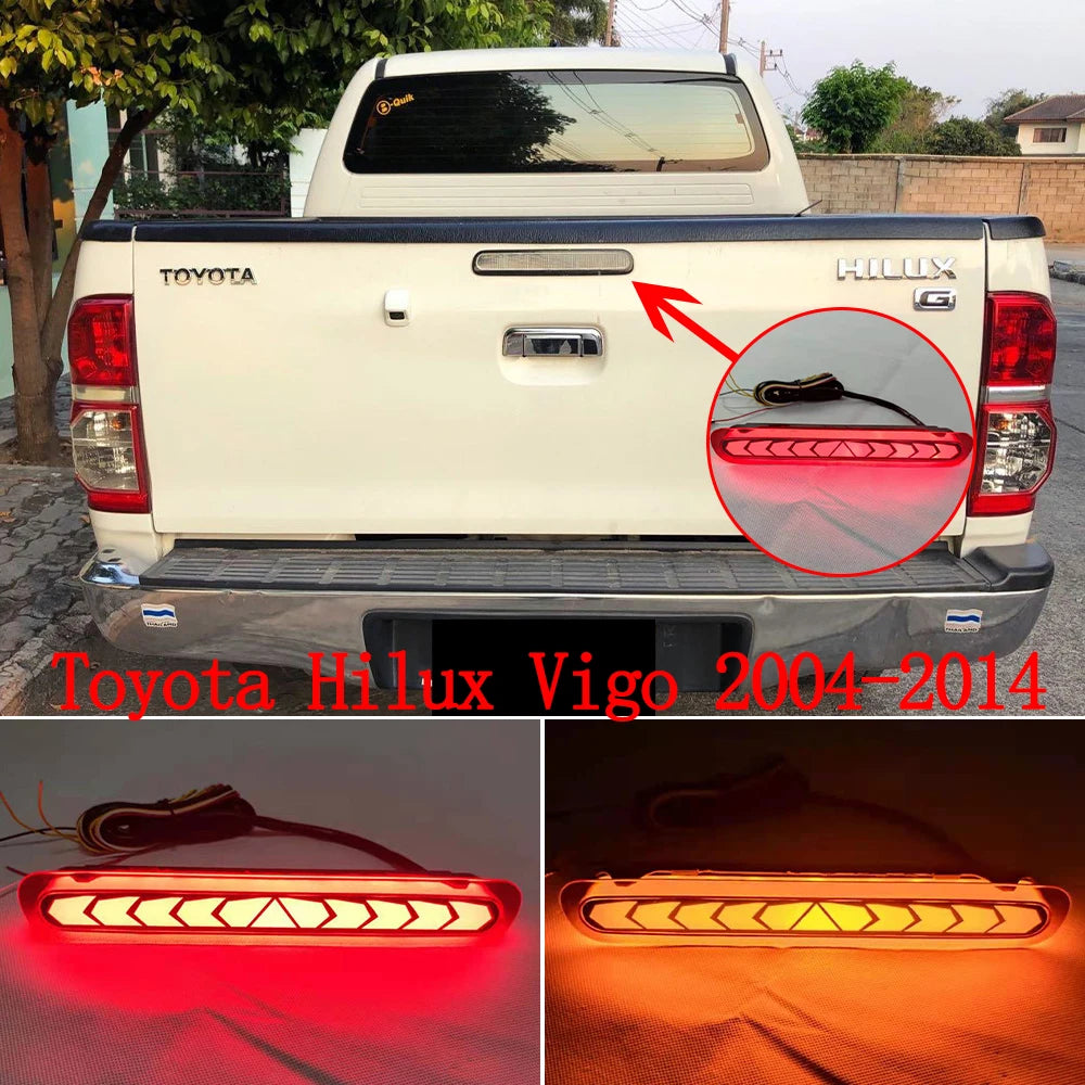 1 PCS LED High Brake Light with Turn Signal for Toyota Hilux Vigo 2004-2014 Rear Bumper Lamp for Enhanced Visibility