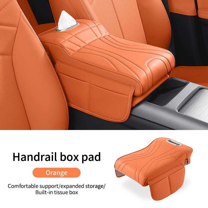 Center Thicken Armrest Box For Rox 01 Polestones 01 2023 2024 Protective Cover Height Pad Tissue Box Storage Car Armrest Pad