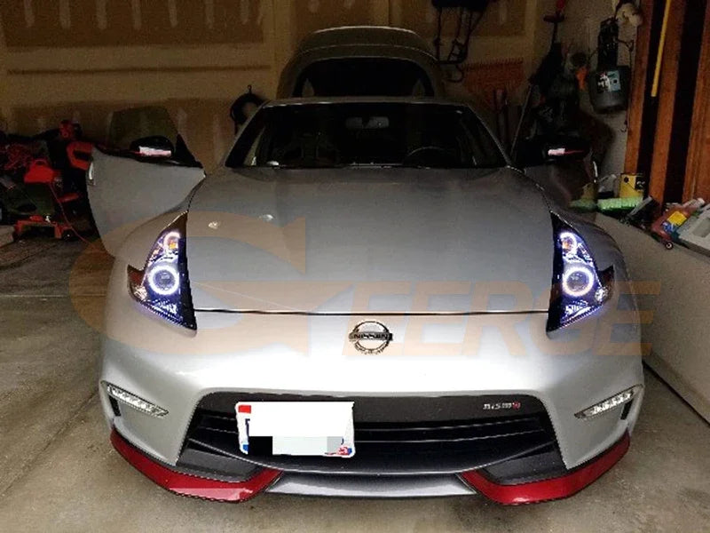 For Nissan 370Z 370 Z Z34 Fairlady 2009 - 2020 Day Light Excellent Ultra Bright COB Led Angel Eyes Kit Halo Rings