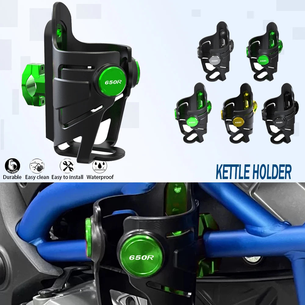 For KAWASAKI NINJA 650R 2017 -2024 2023 2022 2021 Motorcycle NINJA650R Beverage Water Bottle Cage Drinks Holder Water Cup Holder