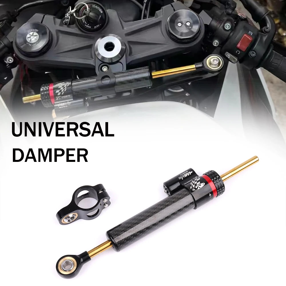 Universal DIMOTIV Matris Adjustable Steering Damper for Kawasaki Ninja 400 300 250 Honda CB650F Yamaha R1 YZF-R3 R25 Tracer