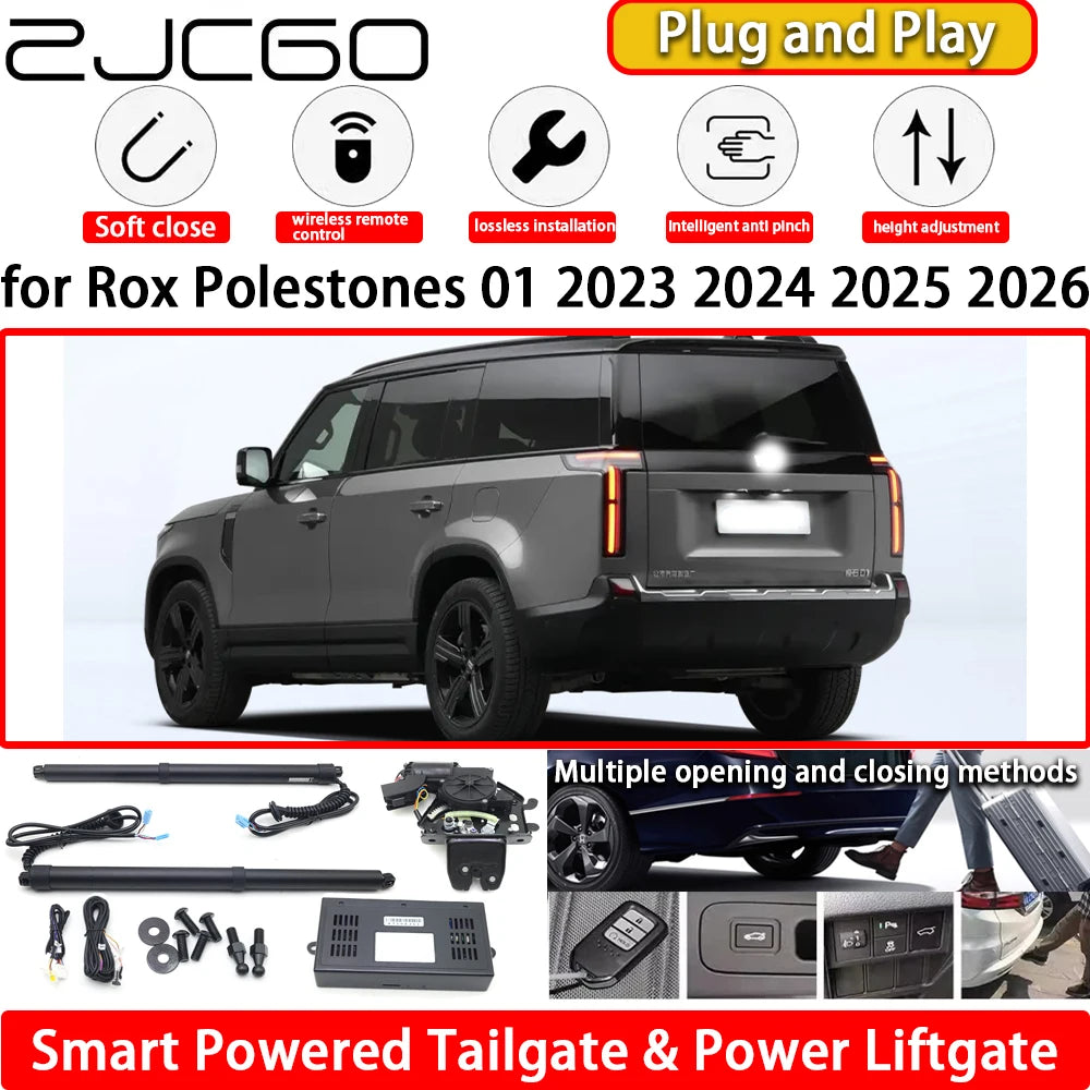 ZJCGO for Rox Polestones 01 2023 2024 2025 2026 OEM Automatic Electric Powered Tailgate Power Liftgate Tail Gate Lift Kit System