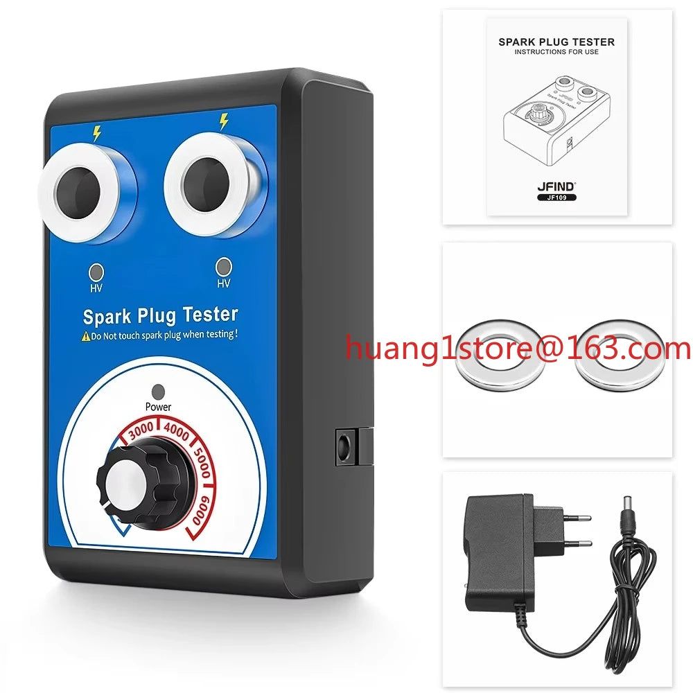 2026 bestseller JF109 Automotive Dual Plug Hole Ignition Spark Plug Testing Analyzer Adjustable Car Spark Plug Tester