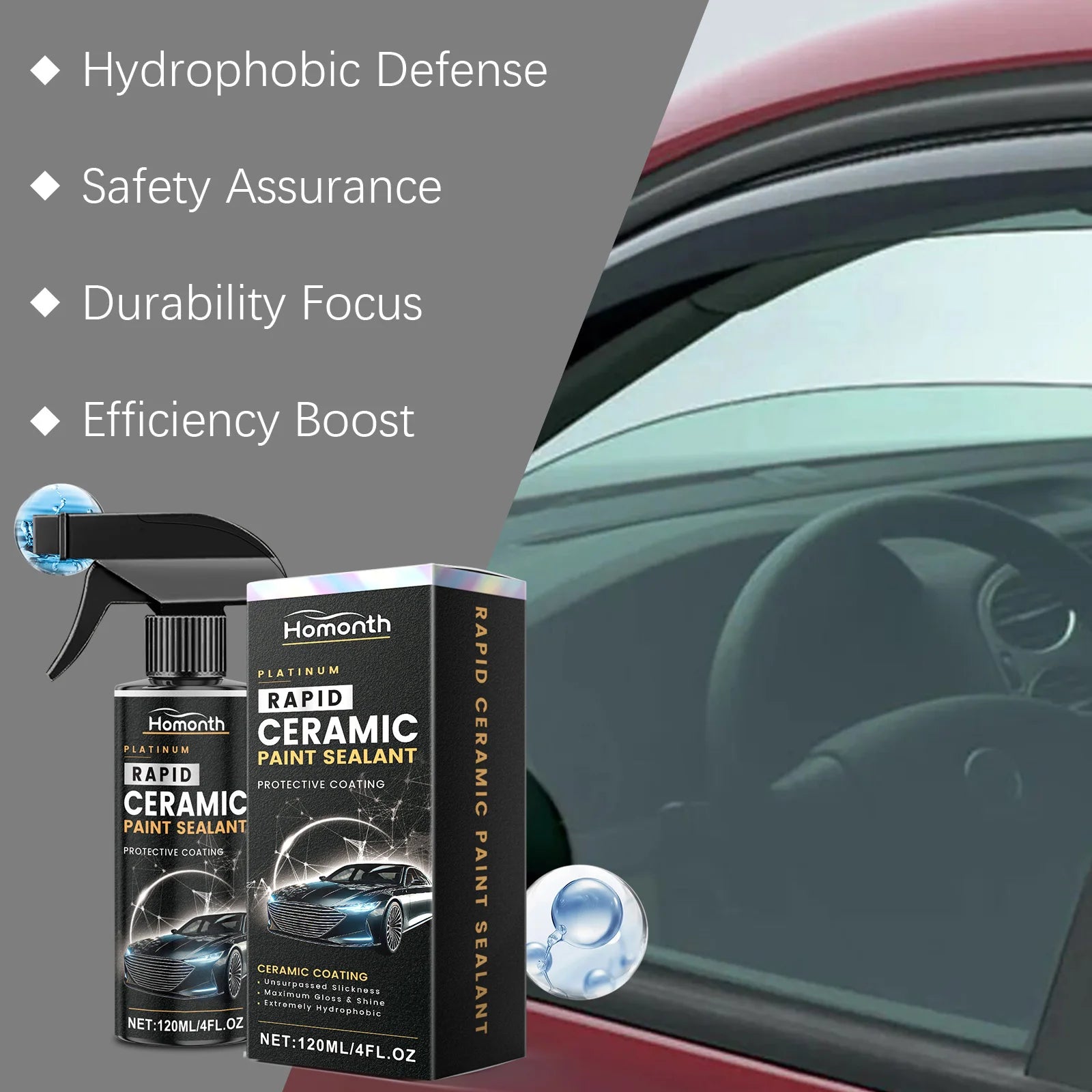 Platinum Ceramic Car Coating Spray Rapid Paint High Gloss Glass Rain Repellent Acid Rain Protect Auto Exterior Detail Care Spray