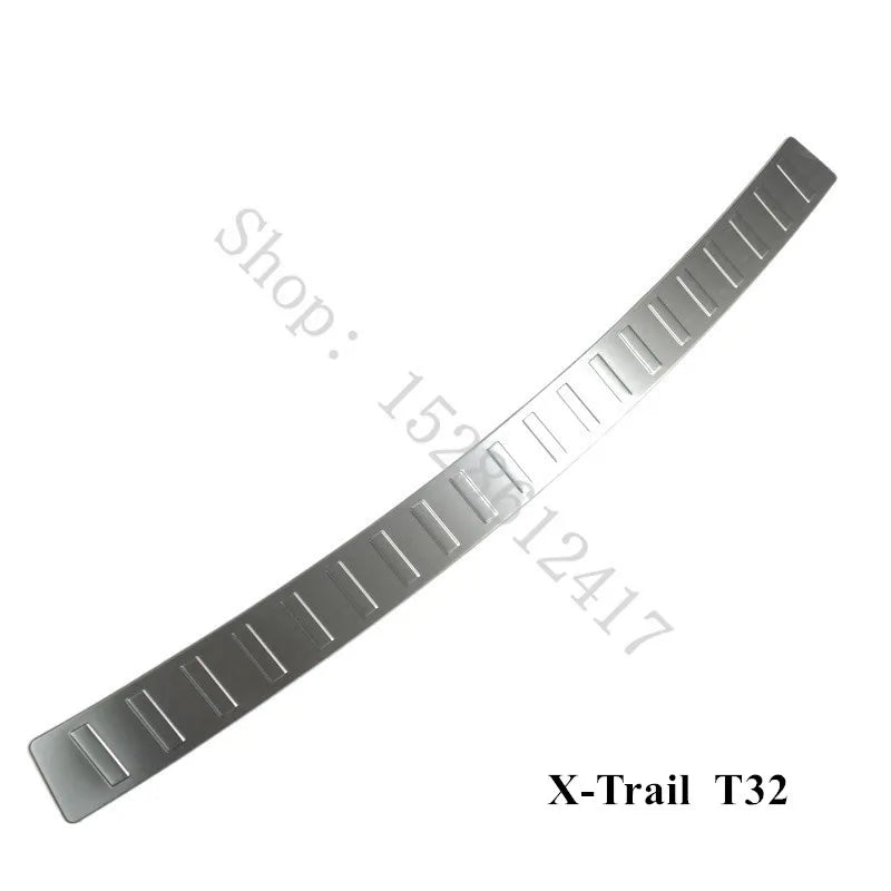For Nissan X-Trail X Trail T32 2014 2015~2019 Rear Outer Bumper Protector Trim Door Sill Scuff Cover Plate Rear Styling