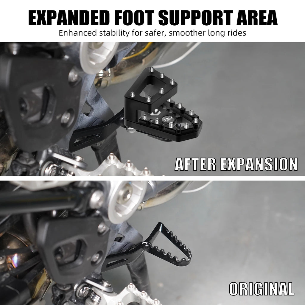 NICECNC DualControl Rear Brake Lever Pedal Step Tip Plate Extender For BMW R1250GS R 1250 GS 2018 2019 2020 2021 2022 2023