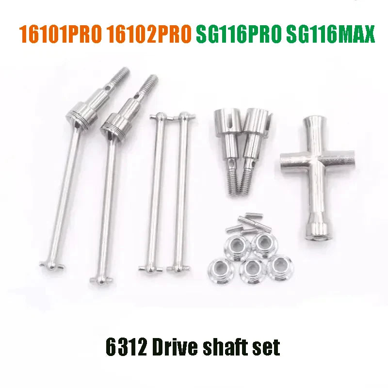 16102PROSCY 16101 PRO  SG116MAX RC Automotive Aluminum Parts Suspension Arm Steering Assembly Drive Shaft Gear Upgrade Metal Kit