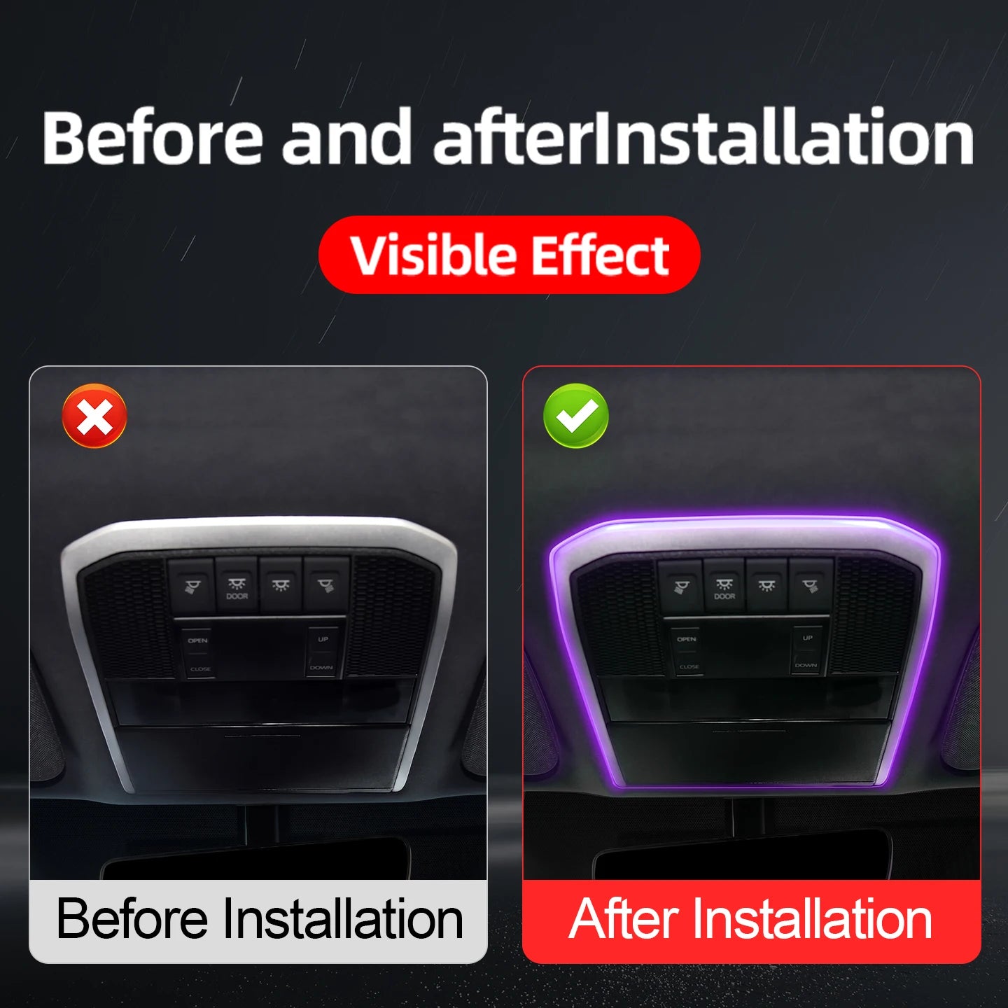 For 2021-2026 2022 2023 2024 Toyota Land Cruiser 300 LC300 Car Interior Roof Ambient Light Strip Decorative LED Atmosphere Lamp