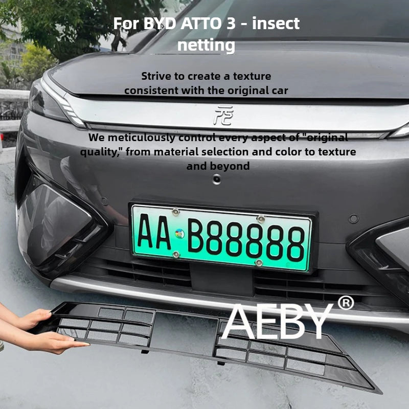 AEBY For BYD ATTO 3 Smart Driving Edition 2022-2025 Condenser Radiator Guard Protection,Front Radiator Guard Cover,Debris Guard