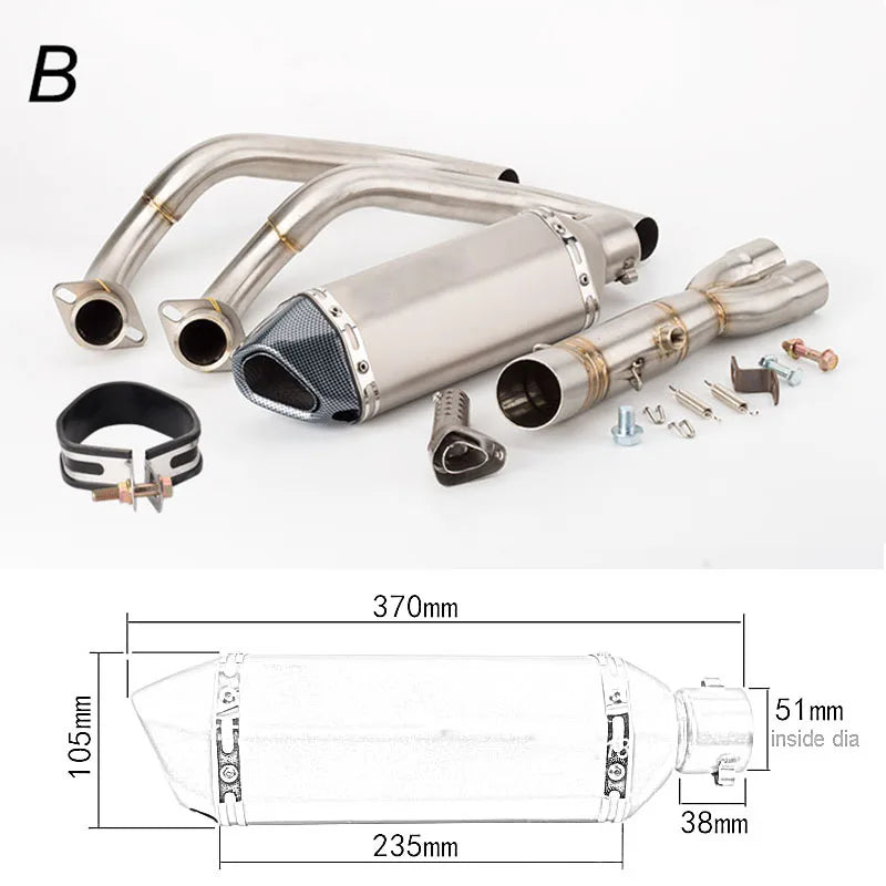 MT07 Exhaust Motorcycle Exhaust Full System For YAMAHA MT-07 FZ-07 2014 - 2023 TRACER 7/GT 2020-2023 TRACER 700/GT 2016-2019
