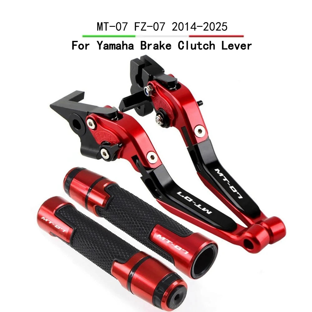 For Yamaha MT-07 FZ-07 MT 07 FZ07 MT07 FZ 07 2014-2025 Motorcycle CNC Adjustable Folding Extendable Brake Clutch Levers Handle