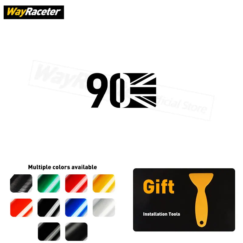 1 Piece Matte Black Trunk Sticker Side Fender Reflective Sticker Decal  For Land Rover Defender 90 110 130 Union Jack Accessorie