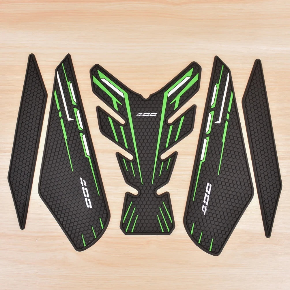 Ninja400 Z400 Tank Pad Stickers Gas Protector For Kawasaki Ninja 400 2019-2024 2023 Motorcycle Kit Knee Protection Oil Decals
