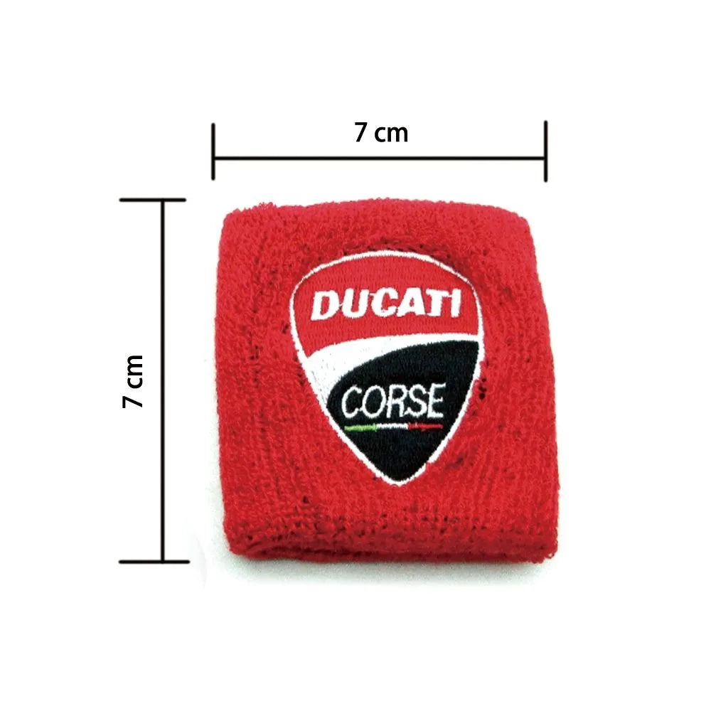 for Motorcycle Embroidery Front Fluid Oil Brake Reservoir Sock Cover Ducati Monster Panigale Diavel Superleggera V4 V2 Scrambler