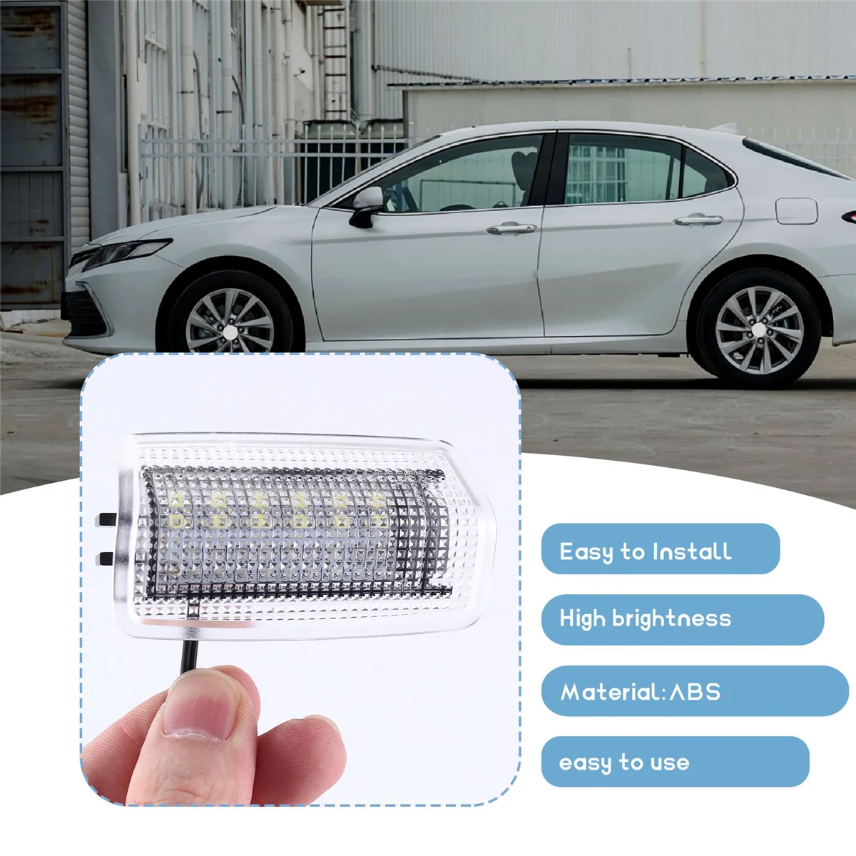 2Pcs for Toyota Land Cruiser 200 Series 150 Series Prado MK4 J150 Lexus ES240 IS250 LED Courtesy Door Light Bulb White