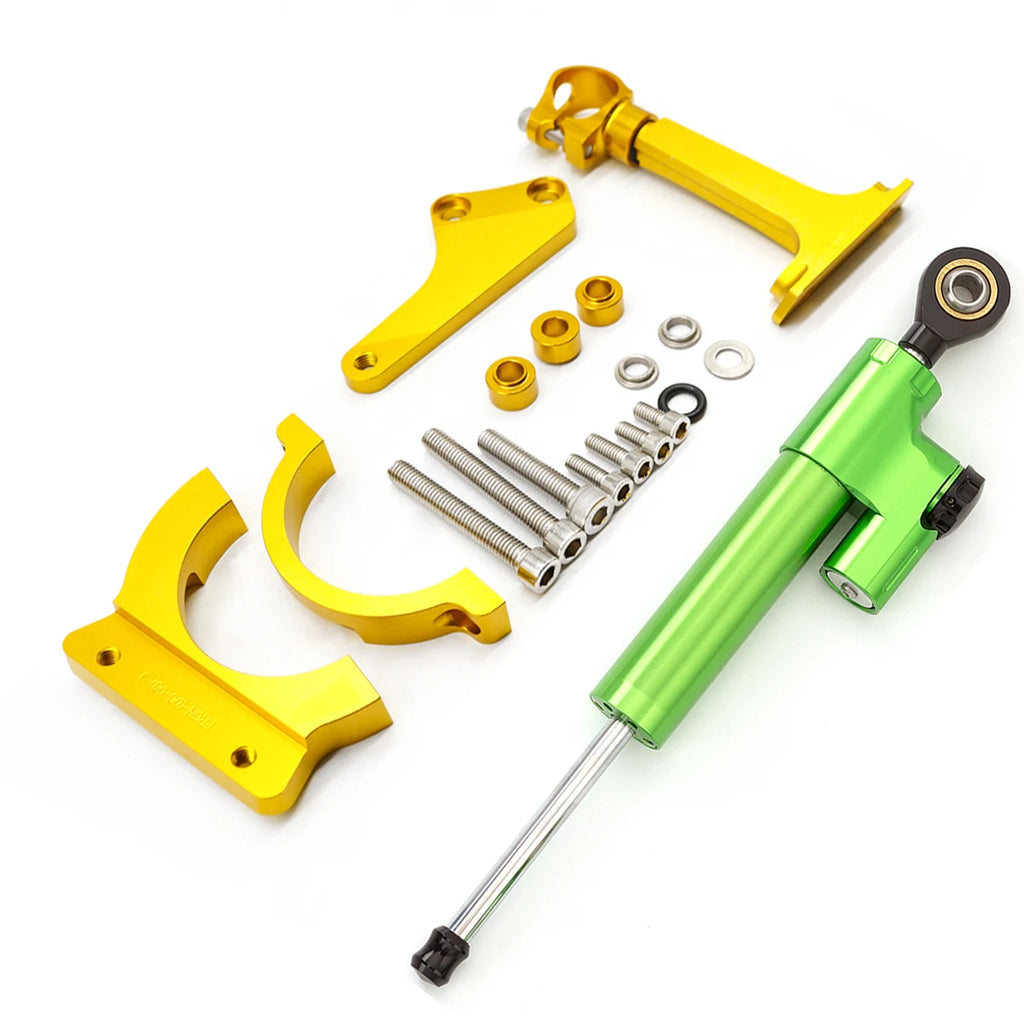 For Kawasaki ER6N ER6F Ninja 650R 2006-2008 Motorcycle Aluminum Steering Damper  2007Stabilize Bracket Support Mounting Kit