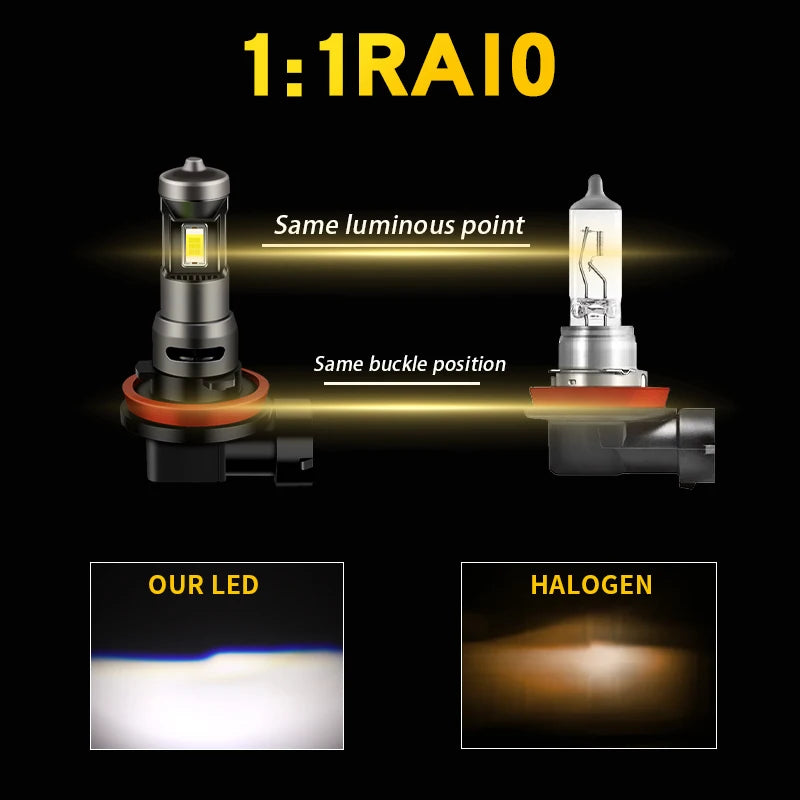 2PCS CANbus H11 LED Headlight Bulb 70W 12000LM High Low Foglight For NISSAN QASHQAI 2 (J11) 2017-2023 2018 2019 2020 2021 2022