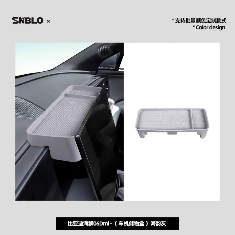 Suitable For Byd Haise 06dmi Center Console Screen Rear Storage Box Ev Dashboard Silicone Storage Box Accessories
