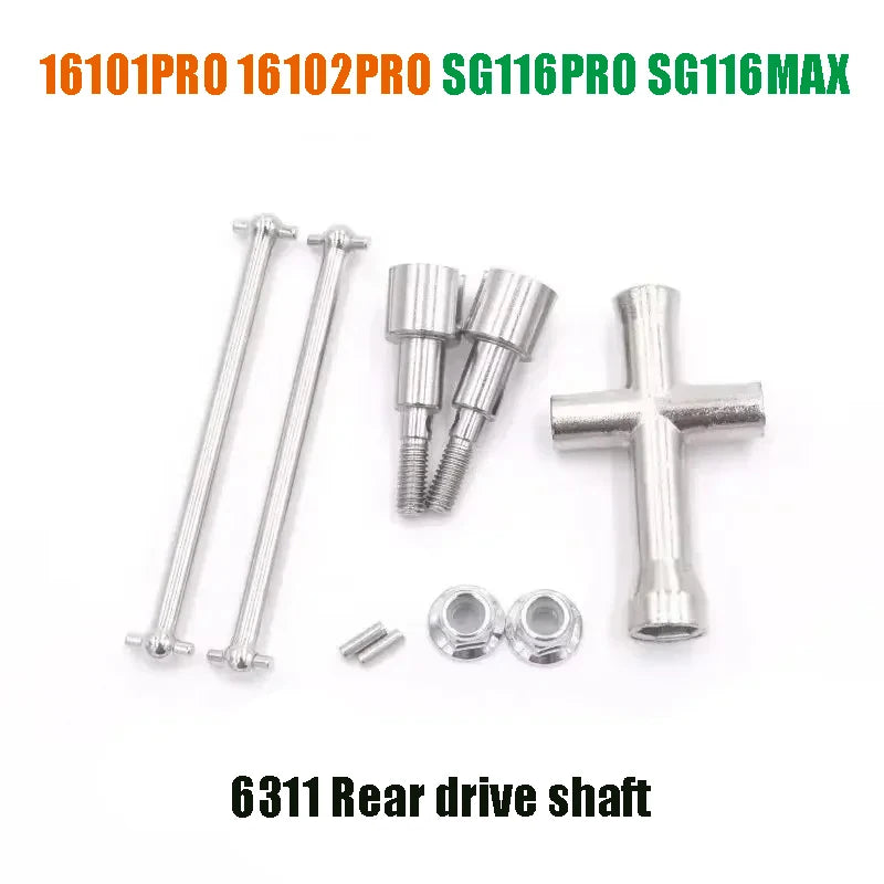 16102PROSCY 16101 PRO  SG116MAX RC Automotive Aluminum Parts Suspension Arm Steering Assembly Drive Shaft Gear Upgrade Metal Kit