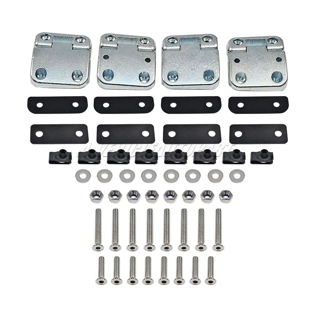 New DA1070W LRC1072 For Land Rover Defender 1 Set Front Door Heavy duty hinge with Stainless Steel Nut Bolt Kit car accessories