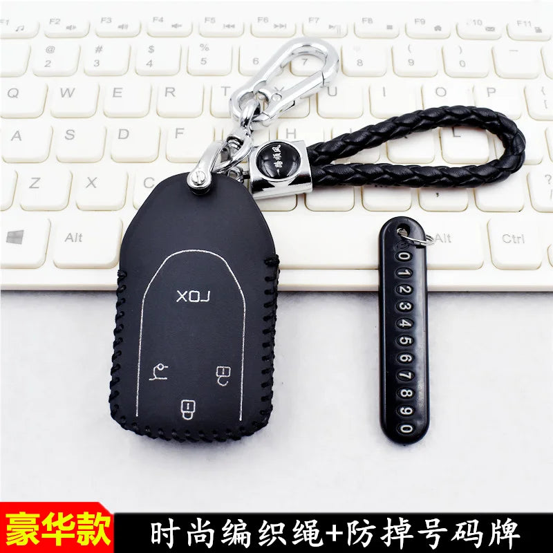 Leather Key Cover For Rox Polestones Adamas 2026 Car Key Bag Case Wallet Holder