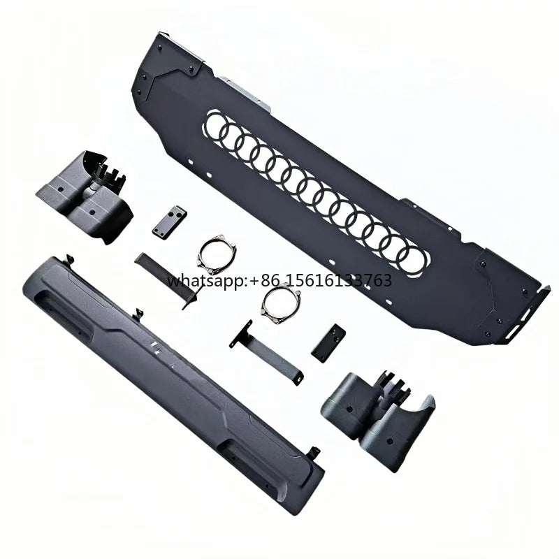 For  Land Rover Defender 90 110 Quad Square Exhaust Tip Rear Lower Guard Plate Exterior Performance Mod Parts