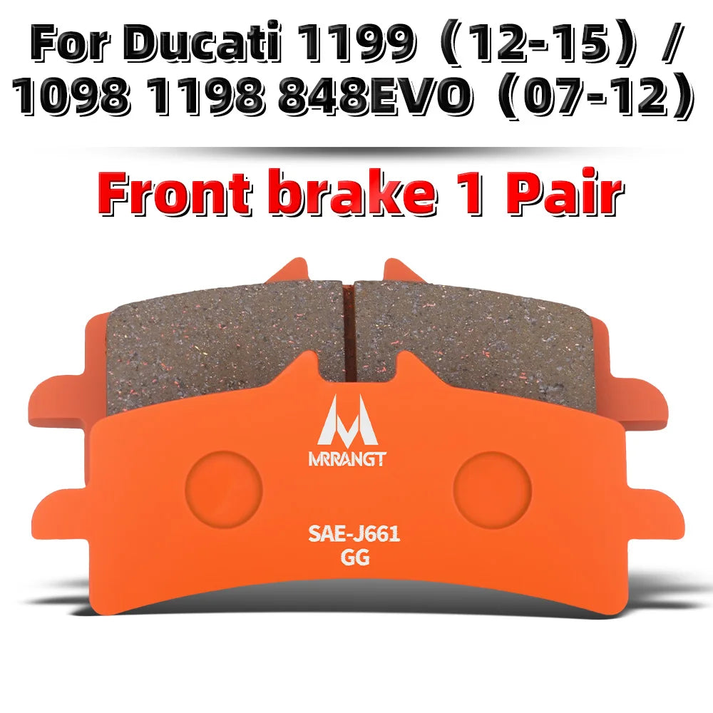 MRRANGT Motorcycle Ceramic Brake Pads Front Rear Set Fit For Ducati 1199 Panigale 1098 1198 848EVO High Performance Accessories