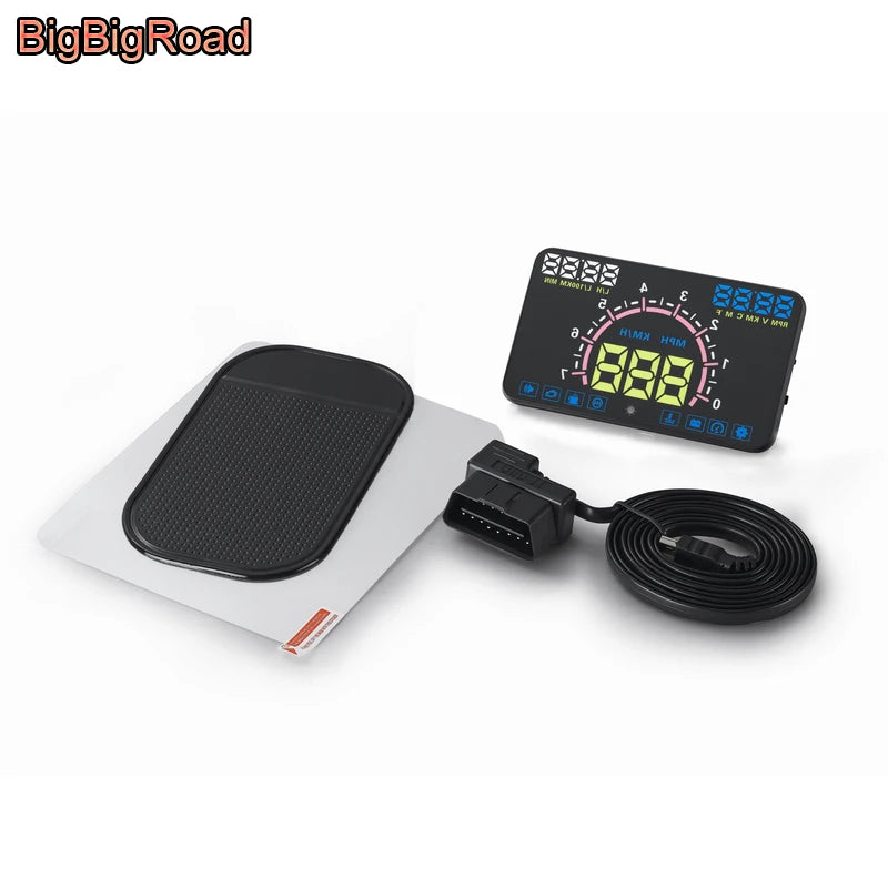 BigBigRoad For Land Rover Discovery 2 3 4 Sport Defender Vision Car OBD2 HUD Head Up Display Speedmeter Windscreen Projector