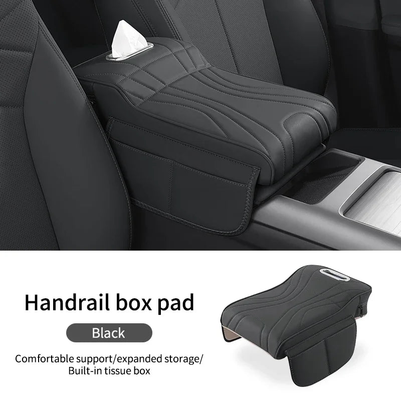 For Rox 01 Polestones 01 2024 Car Tissue Box Height Increase Armrest Pad Thicken Armrest Box Protective Cover Height Pad Storage