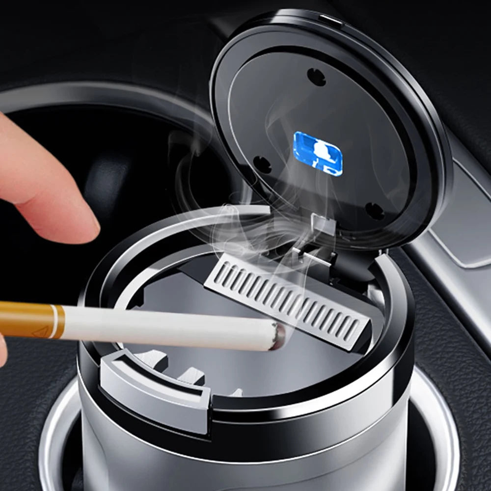 Car Ashtray With Lid LED Light Fit For  2023 2024 2025 2026 BAIC JISHI Polestone 01 Rox 01 Metal Lined Car Interior Ashtray