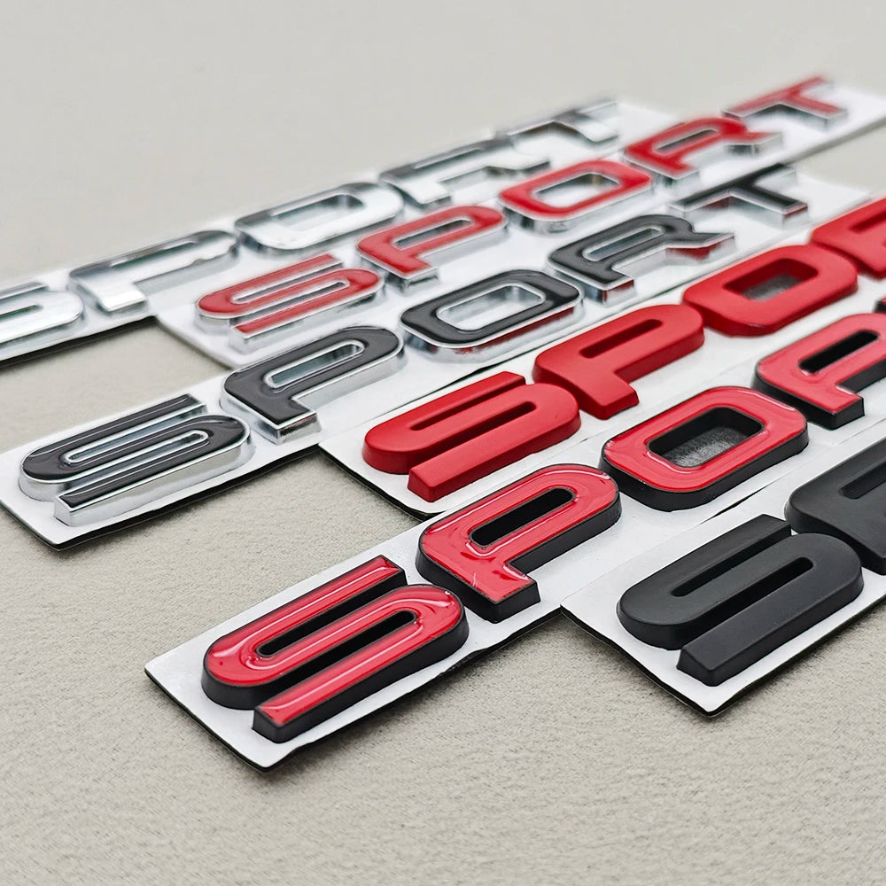 3D Metal Car Letters Sticker  Logo SPORT Badge Rear Trunk Emblem Accessories for Land Rover Discovery Range Rover Defender