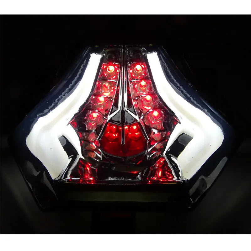 ضوء خلفي WAASE للمكابح وإشارات الانعطاف بتقنية LED مدمجة لدراجة Yamaha MT-07 MT07 FZ07 موديلات 2014 2015 2016 2017 2018 2019 2020